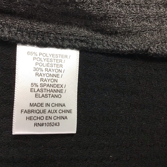 Bobeau Women’s Size MediumOpen Front Cardigan Lightweight Gray Black Colorblock - Picture 4 of 11